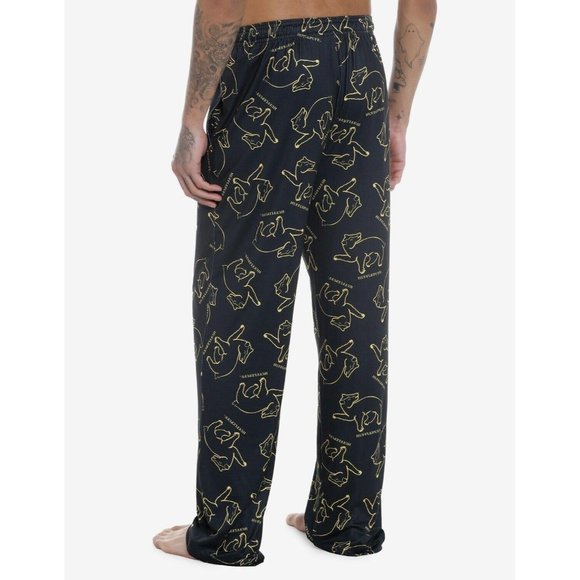 Harry Potter Hufflepuff Pajama Sleep Pants Large 36-38 Bioworld NEW - Picture 2 of 2